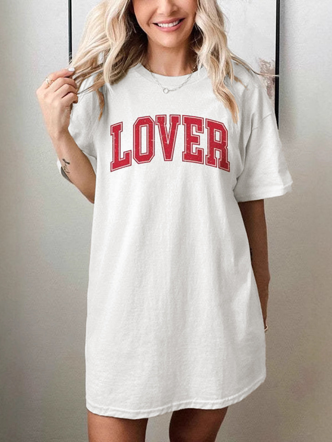 LOVER Round Neck Half Sleeve T-Shirt