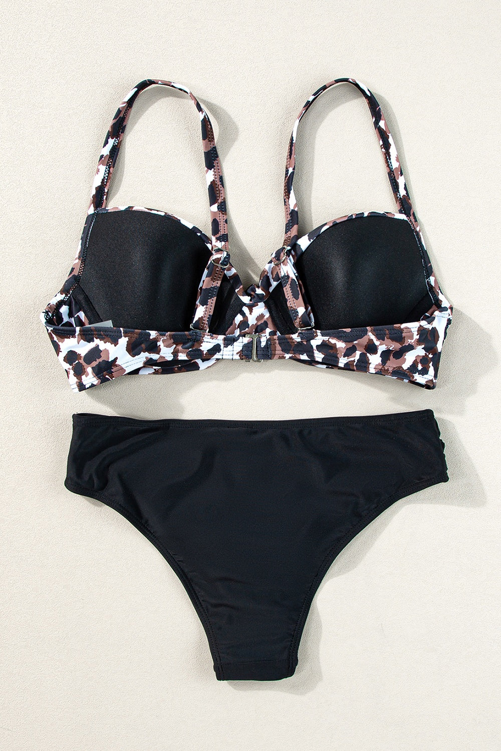 SoChic Leopard Sweetheart Neck Bikini Set