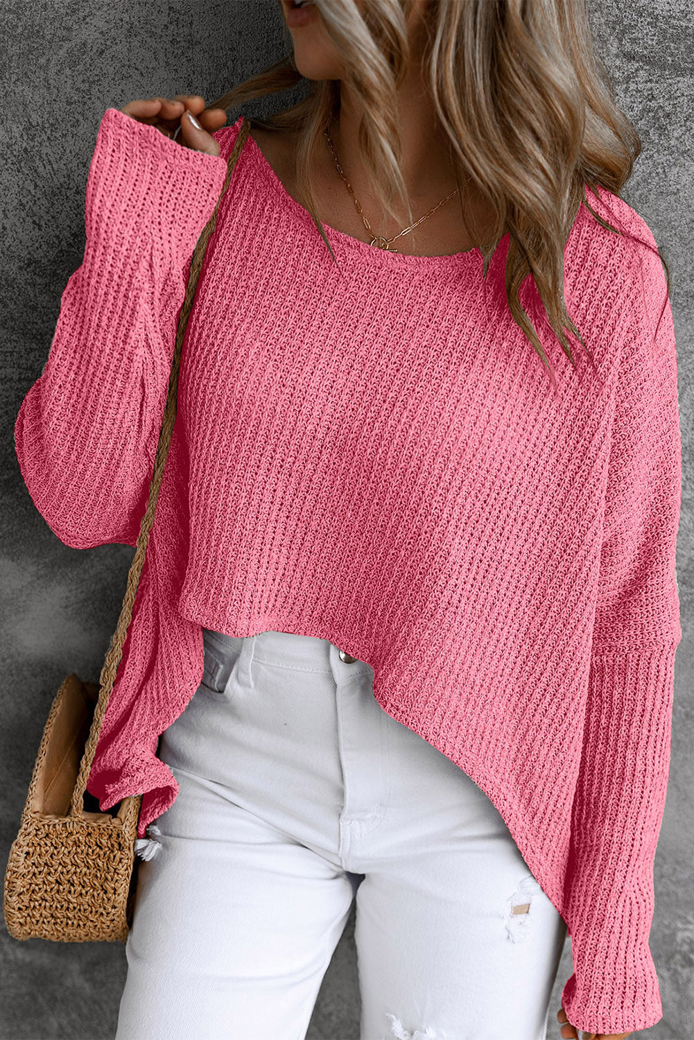 Beautiful Browns Round Neck High-Low Sweater 🦋