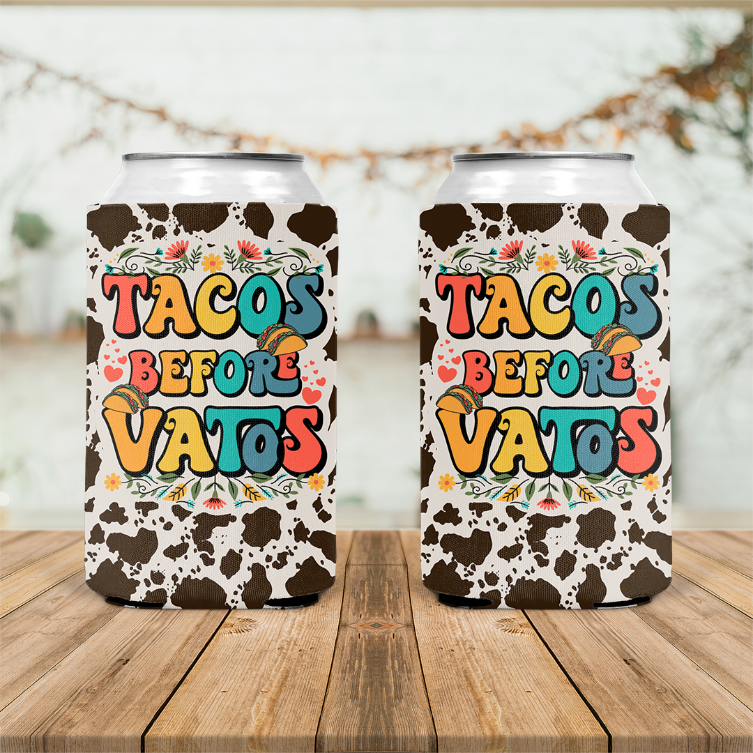 Tacos Before Vatos 12 oz Can Cooler