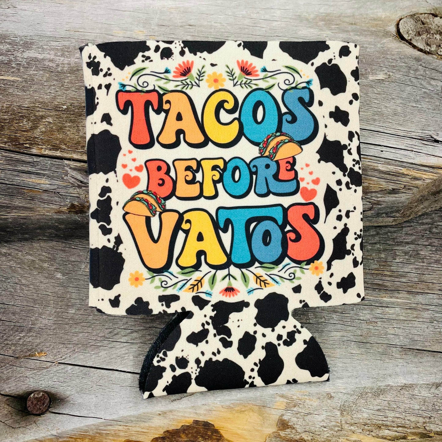 Tacos Before Vatos 12 oz Can Cooler