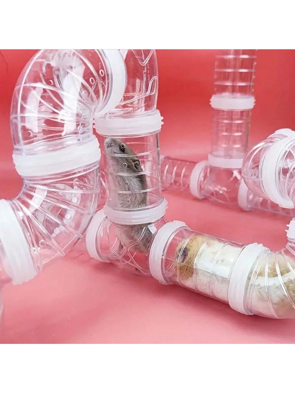 8pc/set Hamster Cage Extension Tunnel, DIY Maze Hideout Tubes 💜