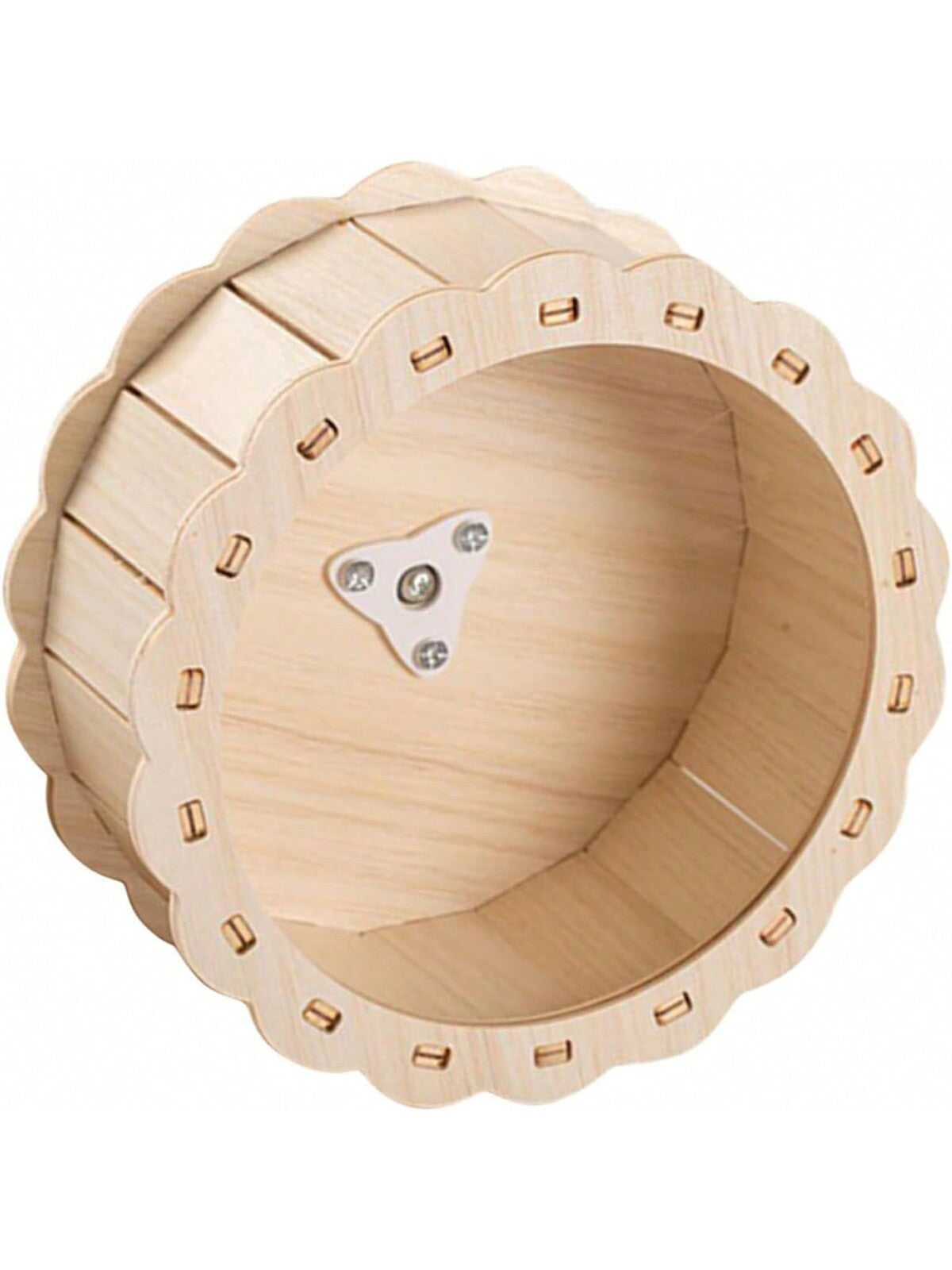 Wooden Hamster Exercise Running Wheel, Small Animal Silent Toy for Small Pet 💜