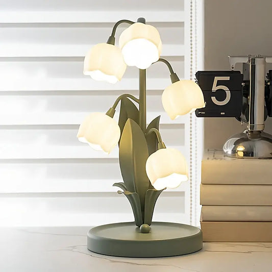 Modern Minimalist Floral Rustic Bedroom/Livingroom Bedside Table Lamp