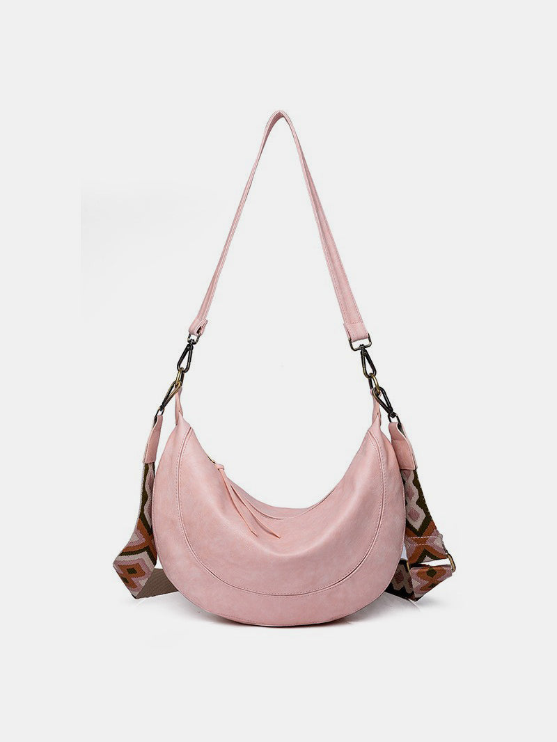 PU Leather Removable Strap Crossbody Bag