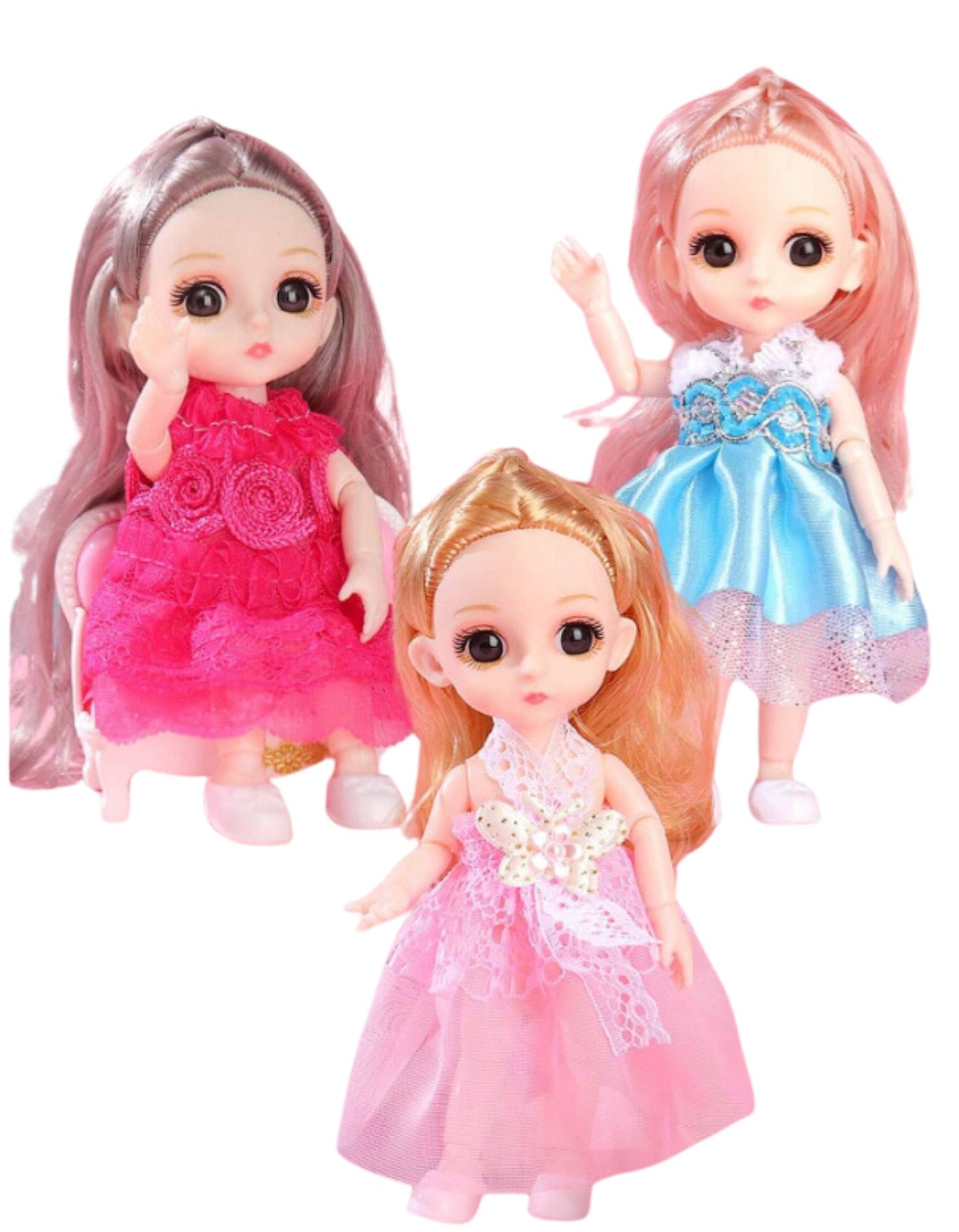 Children's Princess Doll Realistic Movable Joints Doll with Changeable Outfits (One Doll)