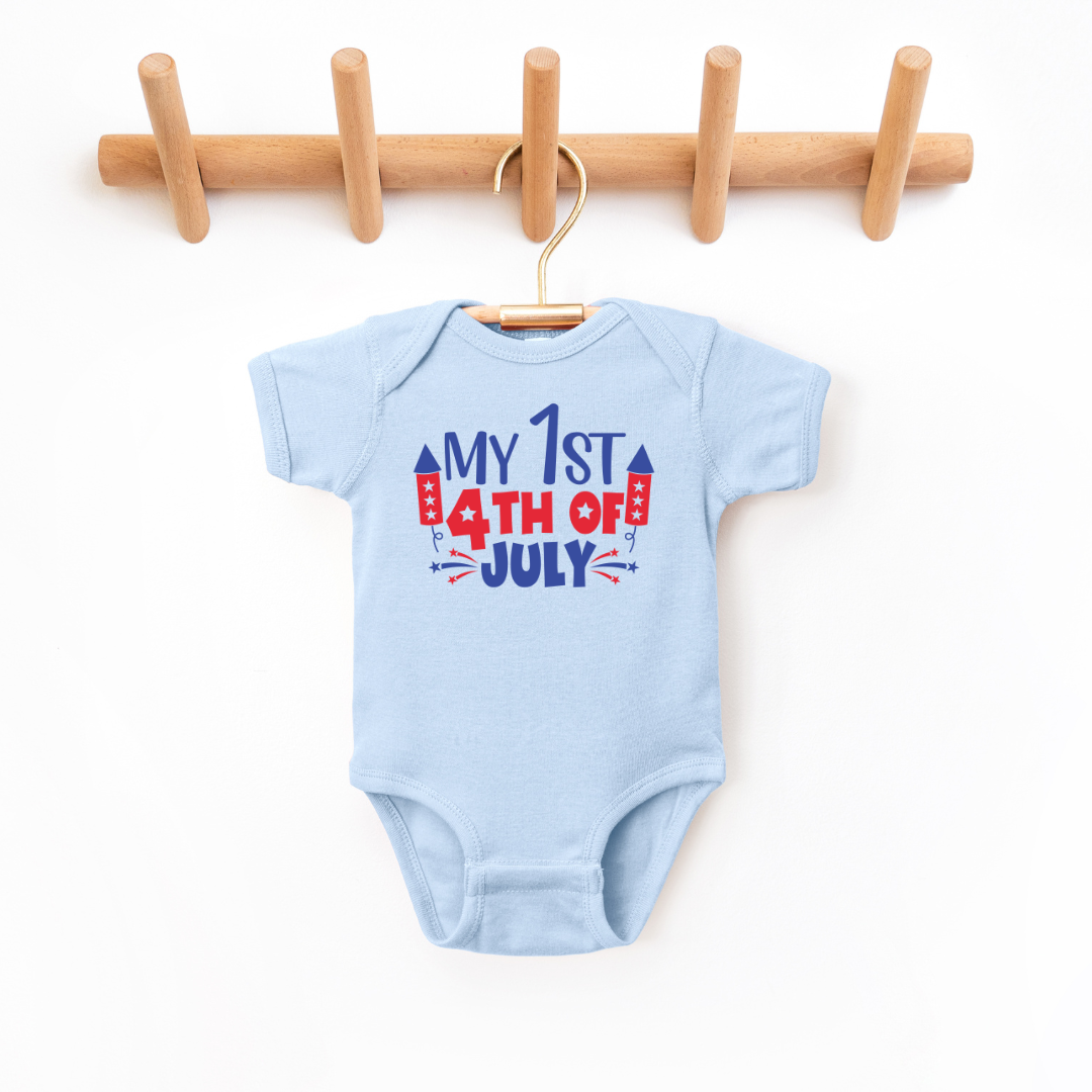 My First 4th of July Infant Bodysuit SZ NB-24M