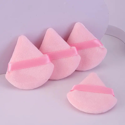100 Piece Set Powder Puff Face Soft Triangle for Loose Powder and Body Powder, Sponge Set Beauty Mixing Tools ( Skin/ Black/ Rose)