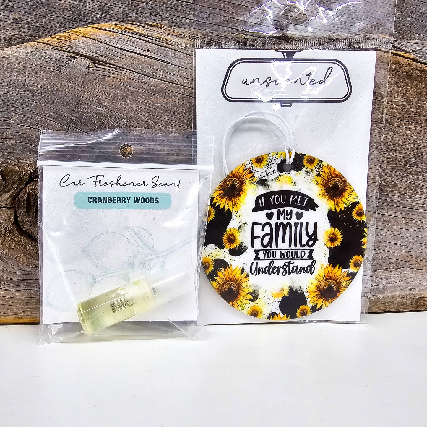 Sunflower If You Met My Family Re-Scentable Car Freshener