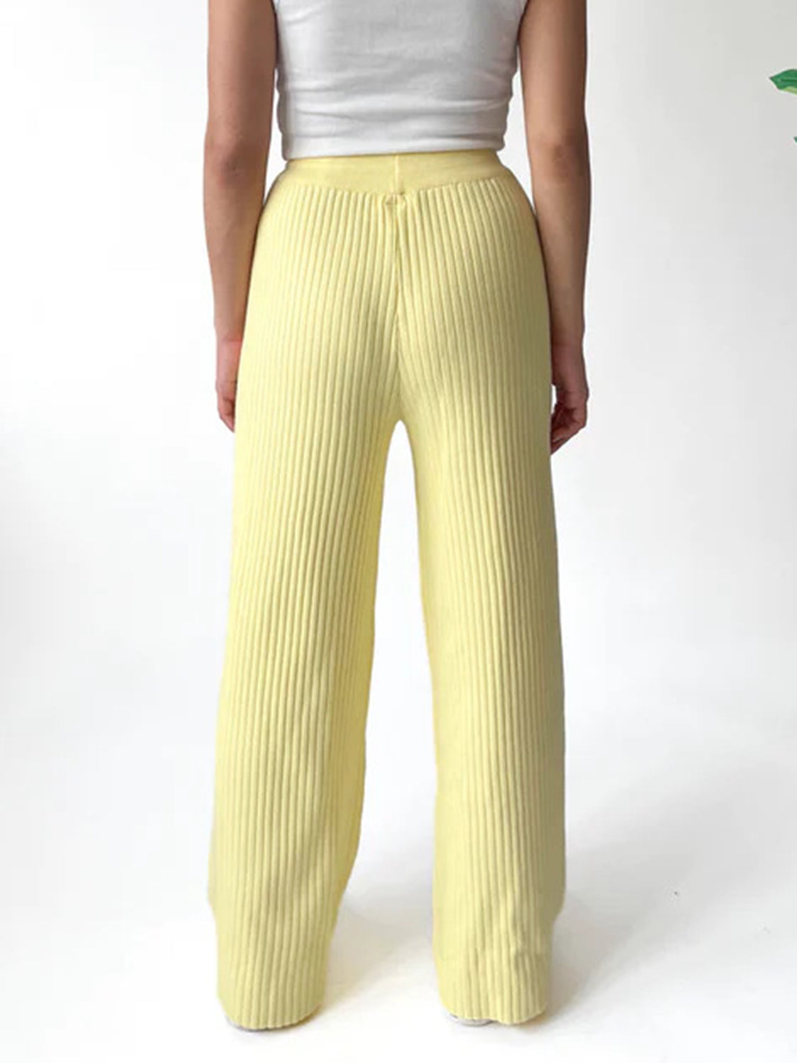 Ribbed Wide Leg Sweater Pants