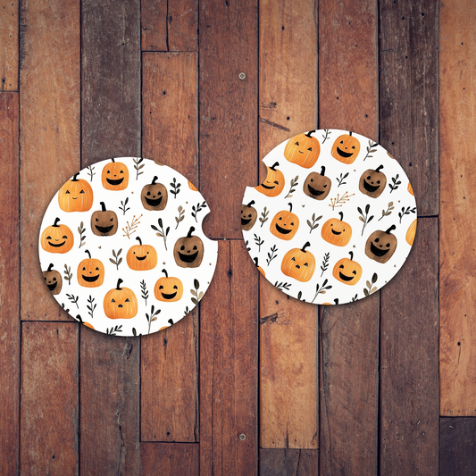 Pumpkin Parade Halloween Car Coasters