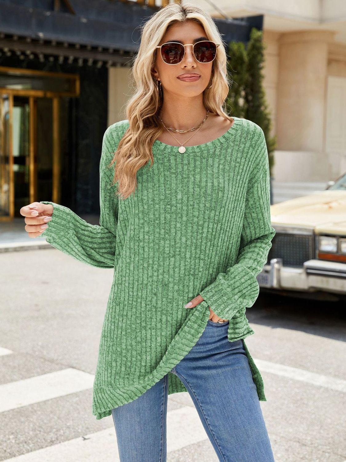 Full Size Round Neck Long Sleeve T-Shirt