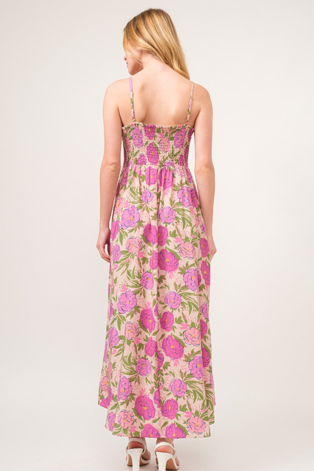 And The Why Floral Pink High-Low Hem Cami Dress