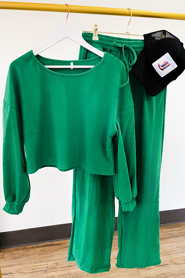 Green Casual Matching Set