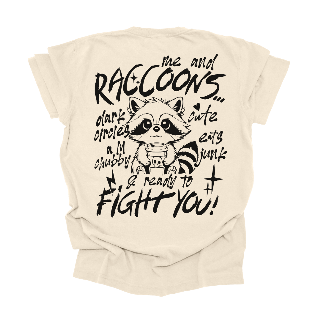 Full Size Me & Raccoons Graphic Tee