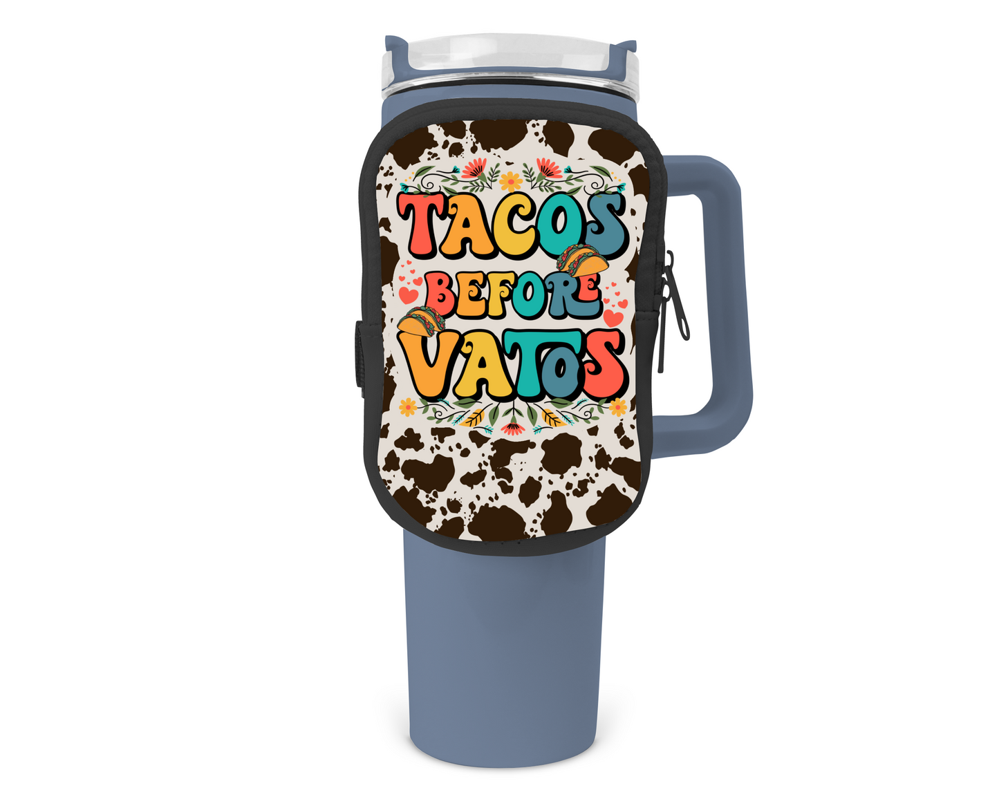 Taco's Before Vatos Zippered Pouch/Bag For 40oz Tumbler