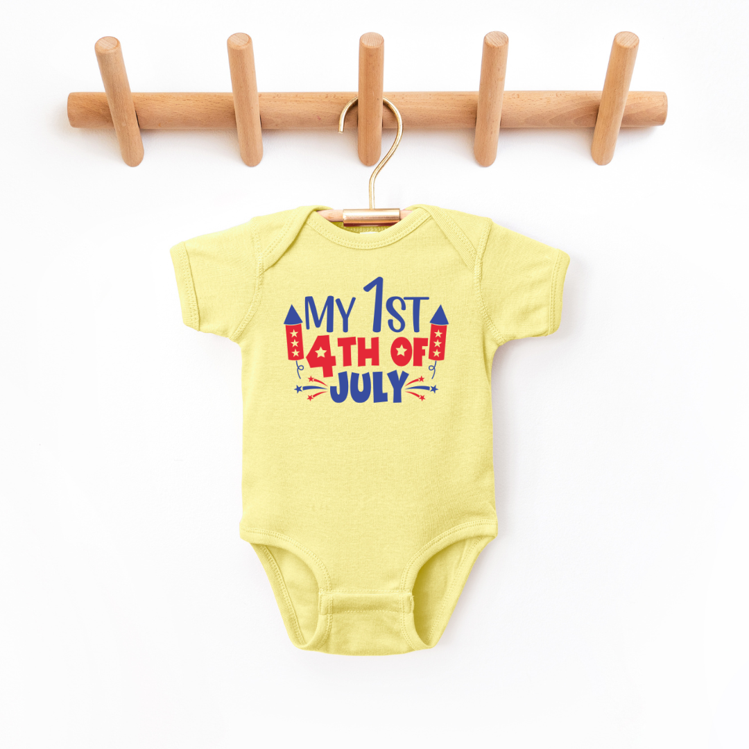 My First 4th of July Infant Bodysuit SZ NB-24M