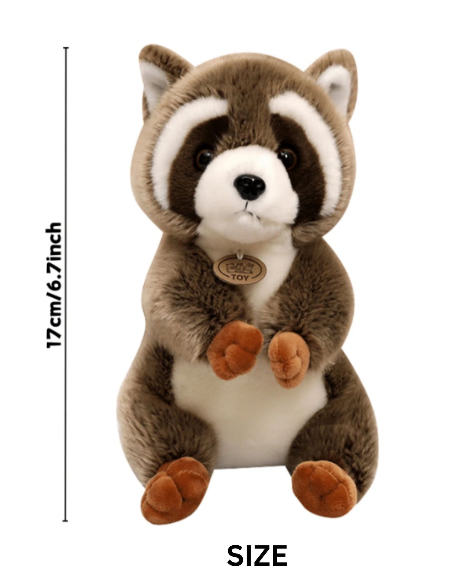 7" (Inch) Stuffed Raccoon Plush Animal Toy