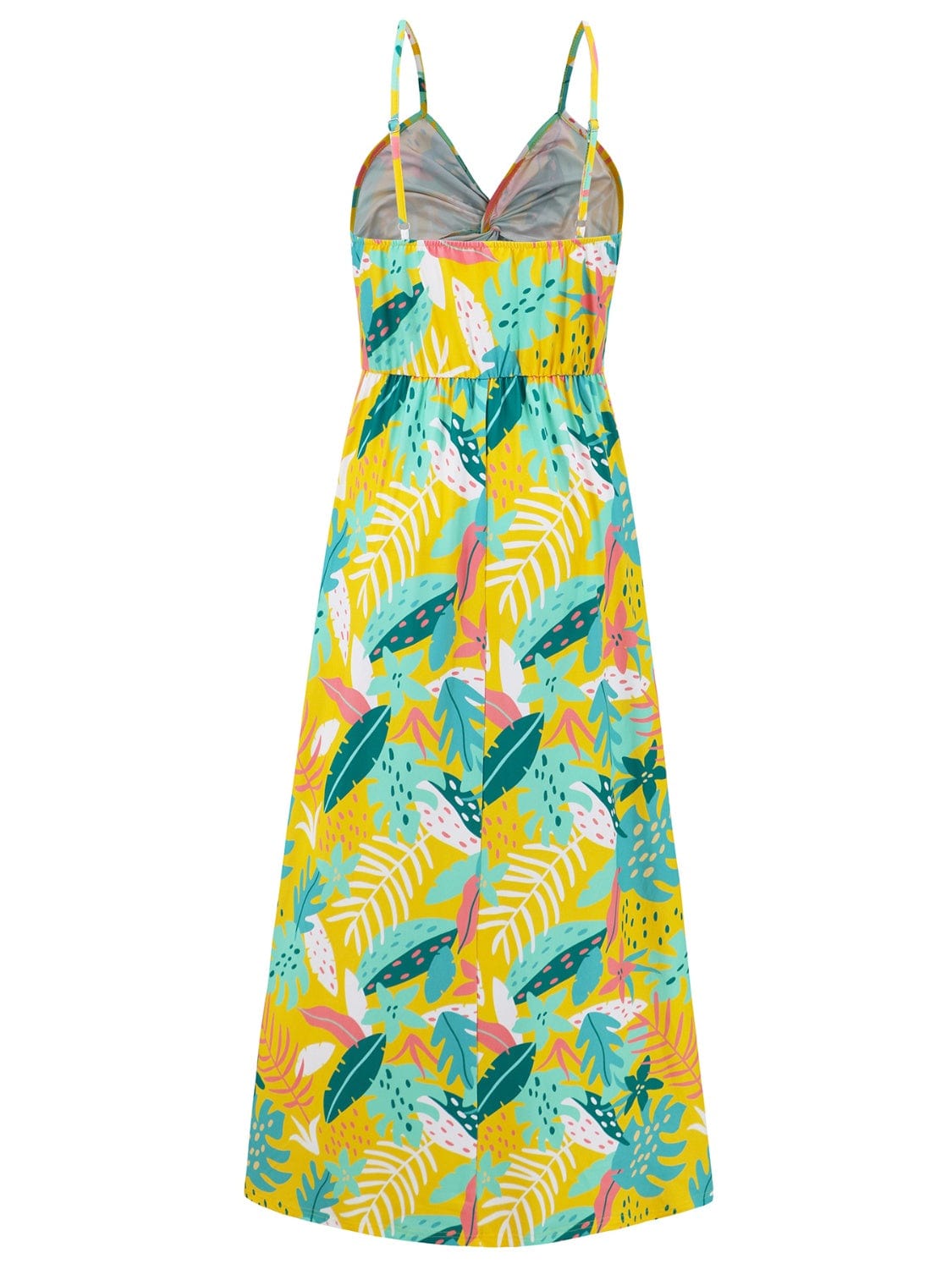 Full Size Twisted Printed V-Neck Cami Dress