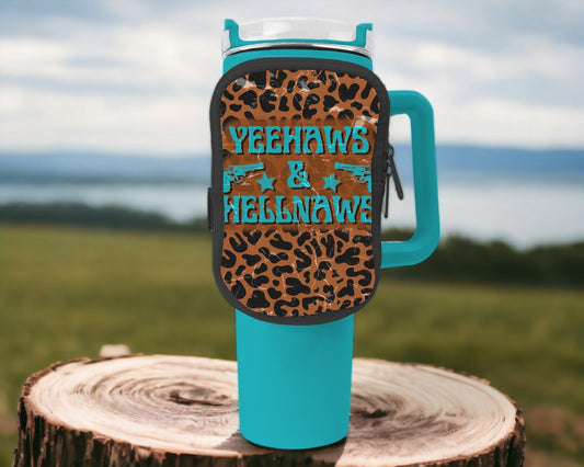 Yeehaws & Hellnaws Zippered Pouch/Bag For 40oz Tumbler