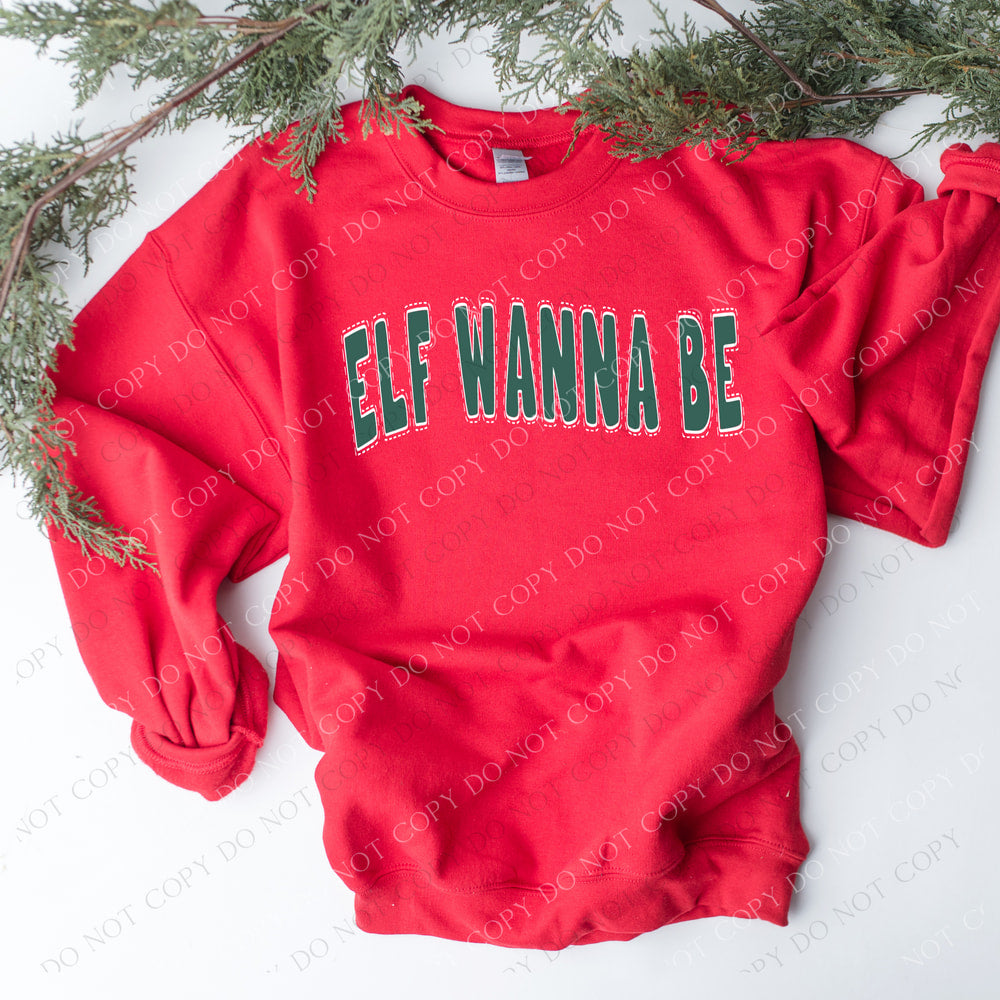 Full Size Elf Wanna Be Sweatshirt