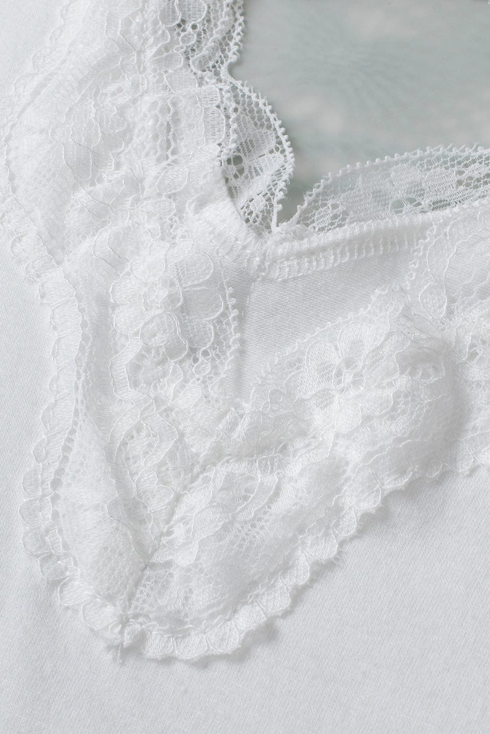 Lace Detail V-Neck Tank