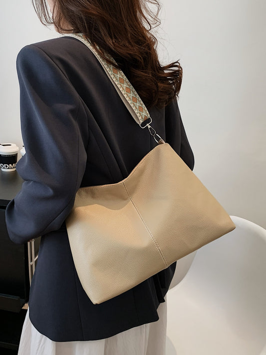 Lily & Luna PU Leather Geometric Pattern Strap Shoulder Bag