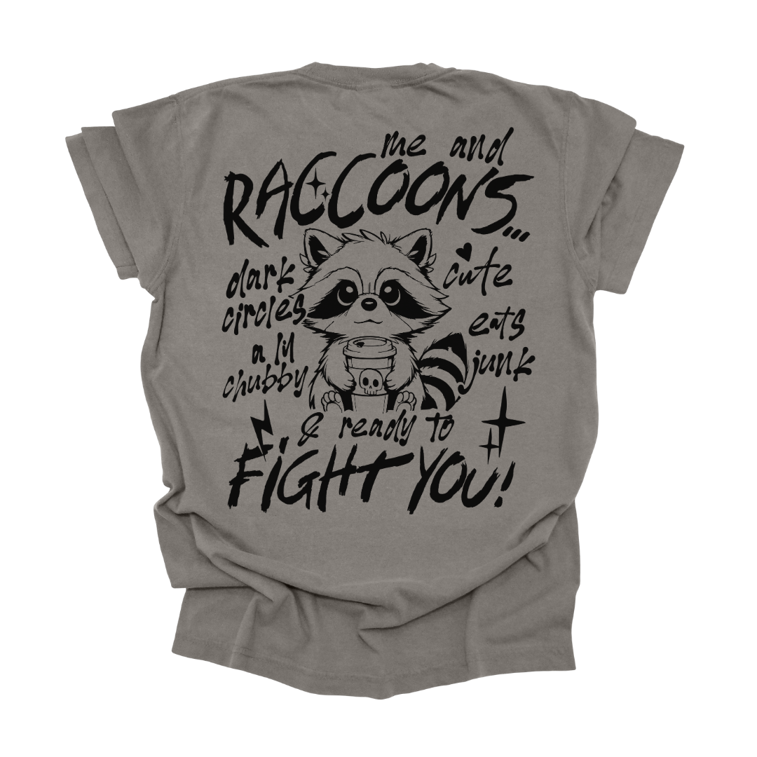 Full Size Me & Raccoons Graphic Tee