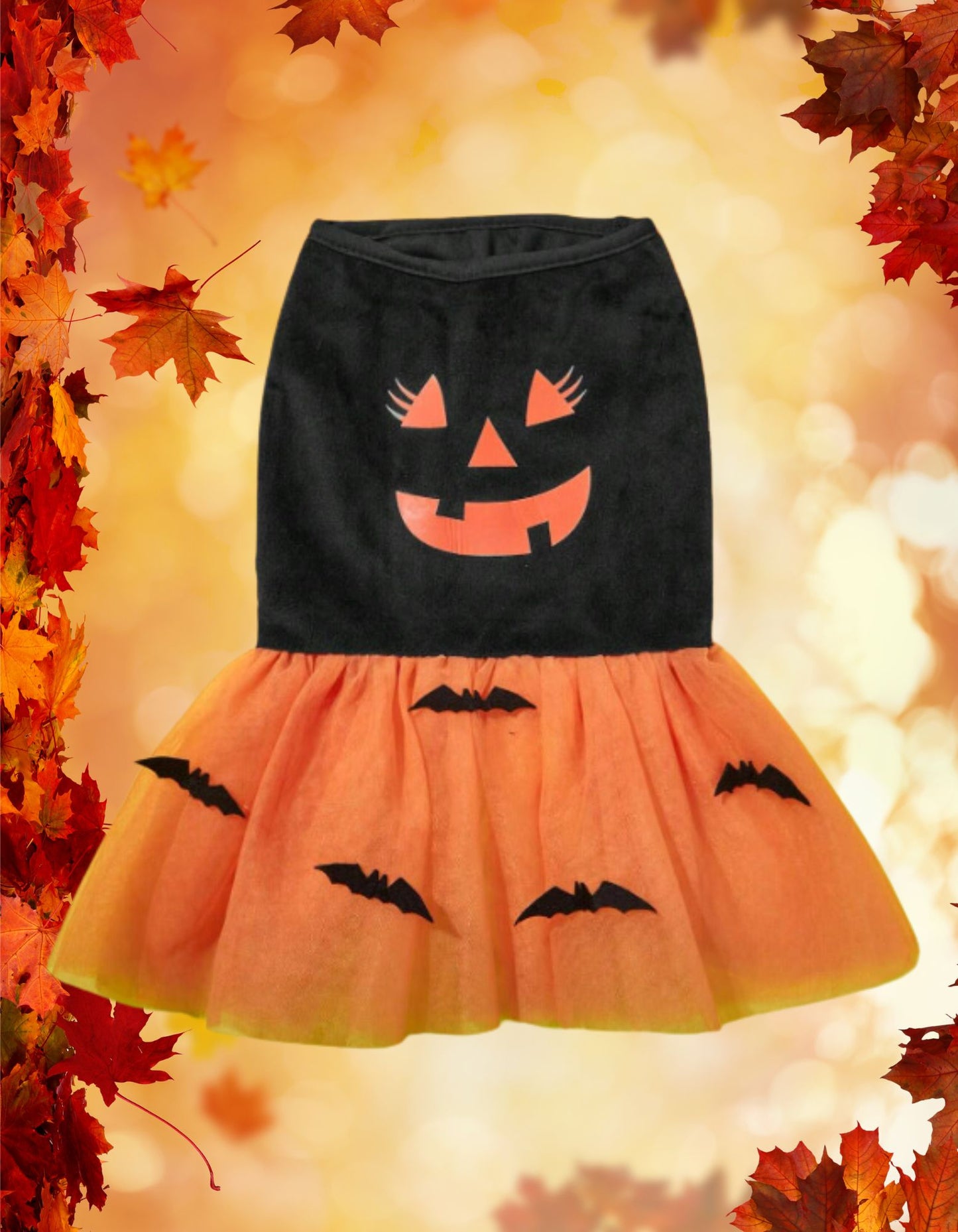 LOVE MY PET Halloween Pumpkin Themed Dress for Cats & Dogs