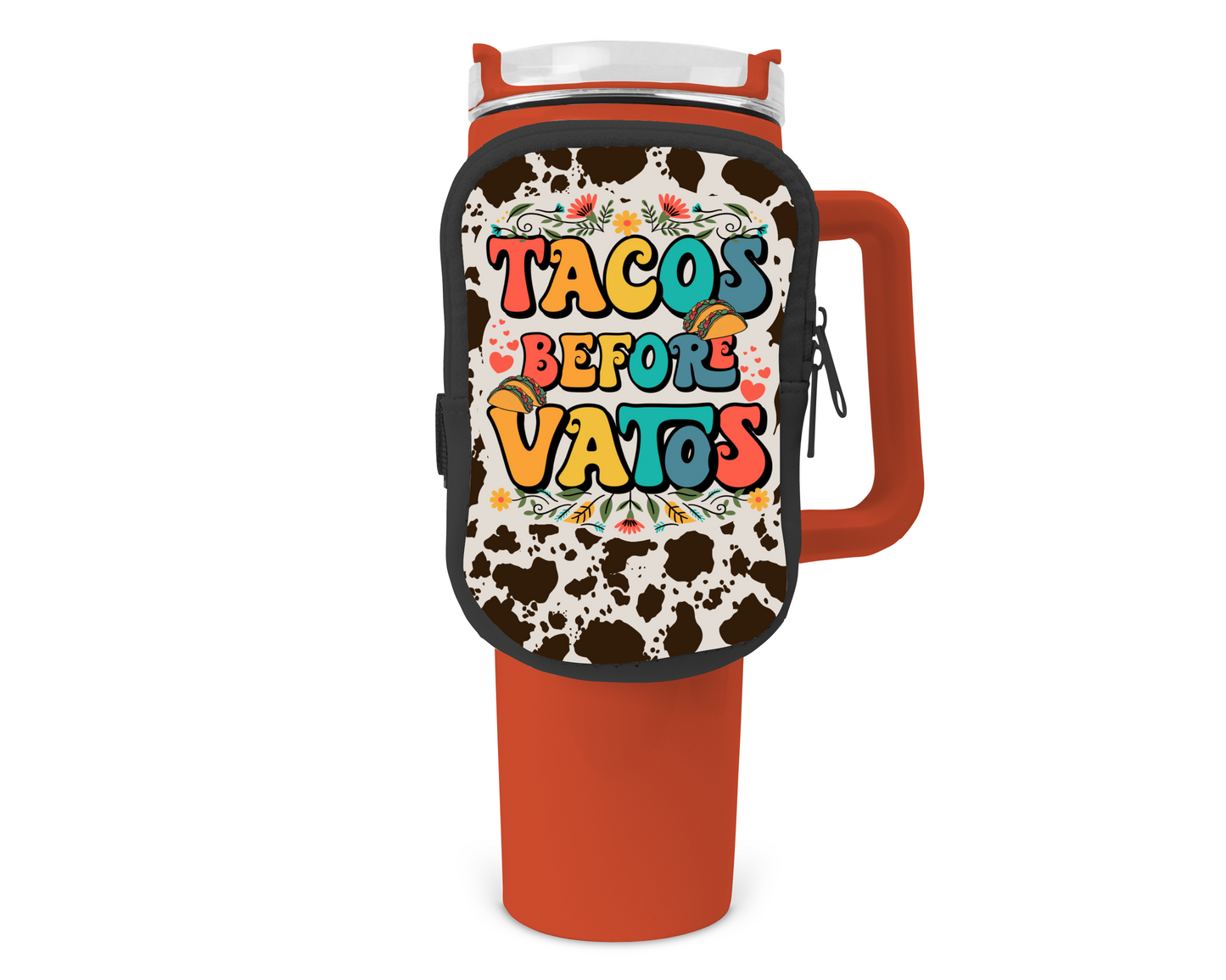 Taco's Before Vatos Zippered Pouch/Bag For 40oz Tumbler