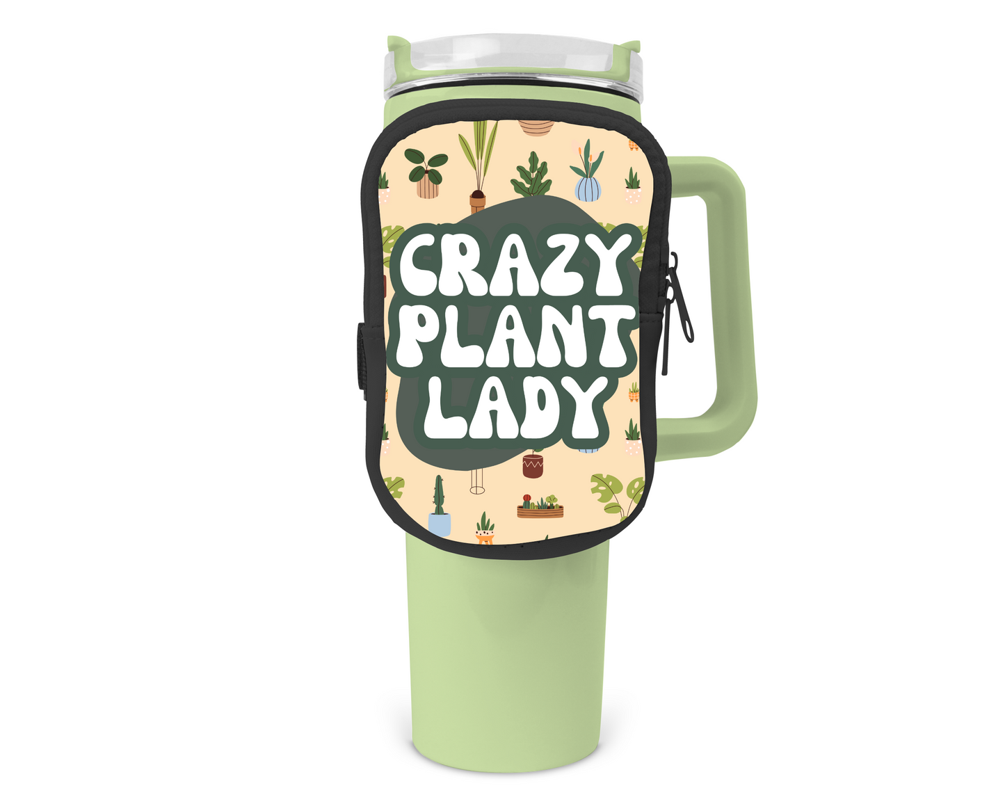Crazy Plant Lady Zippered Pouch/Bag For 40oz Tumbler (Bag Only)