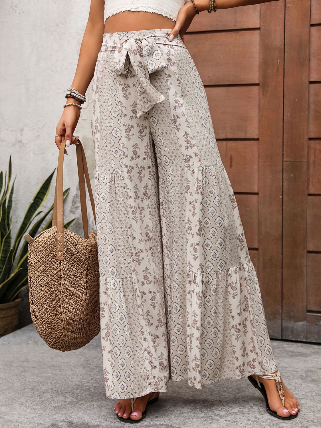 Beautiful Bea Printed Wide Leg Pants