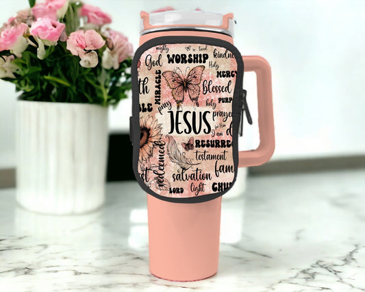 Jesus Zippered Pouch/Bag For 40oz Tumbler (Bag Only)