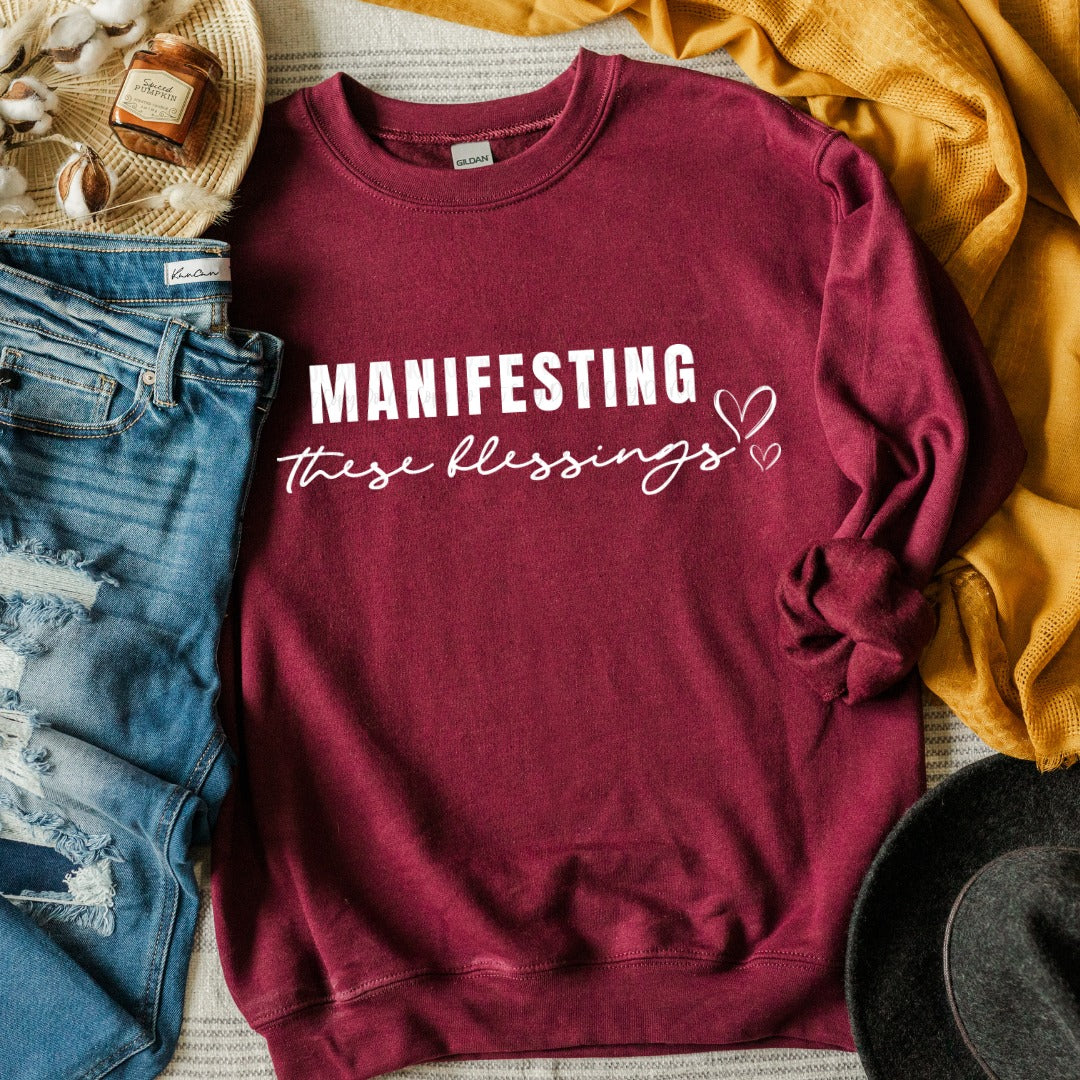 Full Size MANIFESTING  Sweatshirt