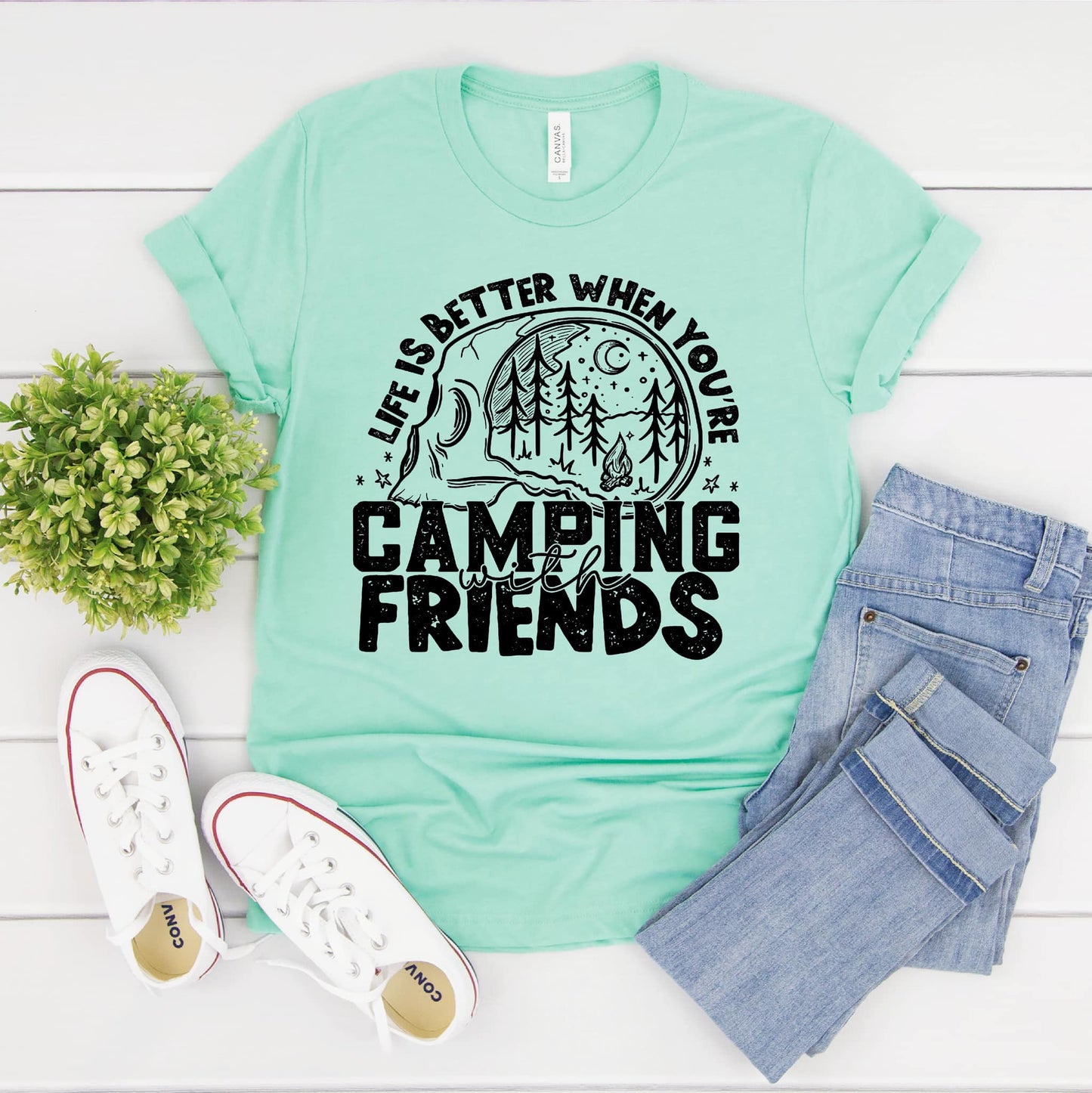 FULL SIZE Camping Friends Graphic Tee