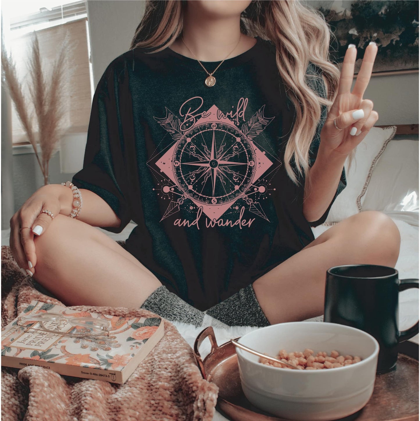 FULL SIZE Be Wild Compass  Graphic Tee