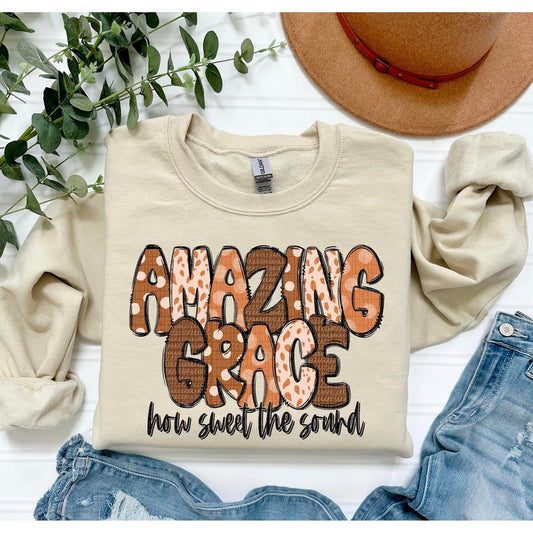 Full Size Doodle Amazing Grace Sweatshirt