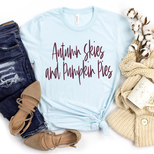 FULL SIZE Autumn Skies and Pumpkin Pies GRAPHIC TEE