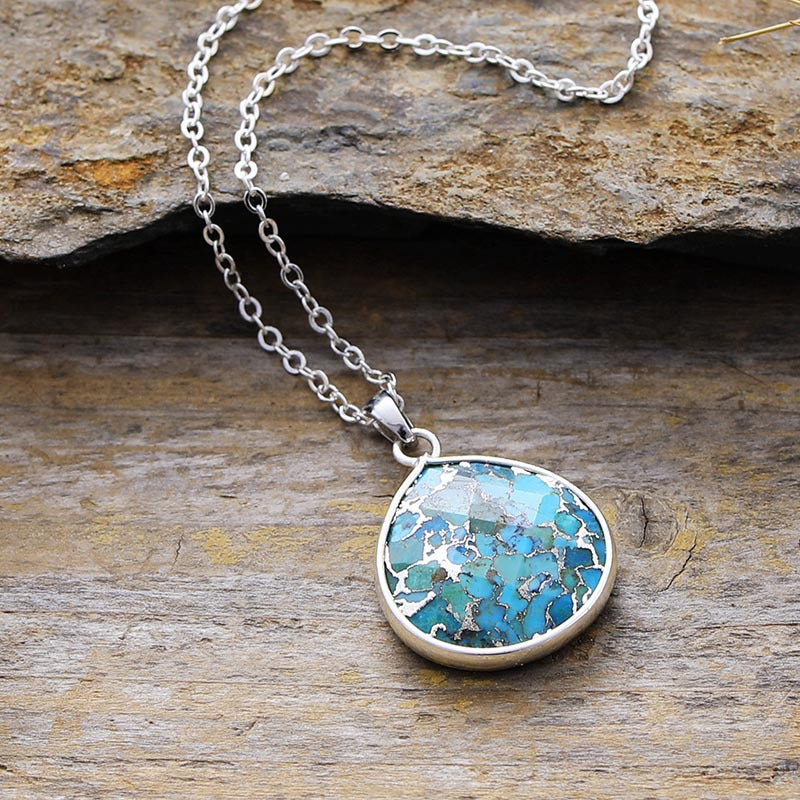 Turquoise Chain Pendant Necklace