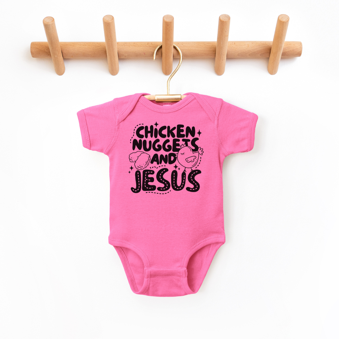 Chicken Nuggest And Jesus Infant Bodysuit SZ Newborn - 24M