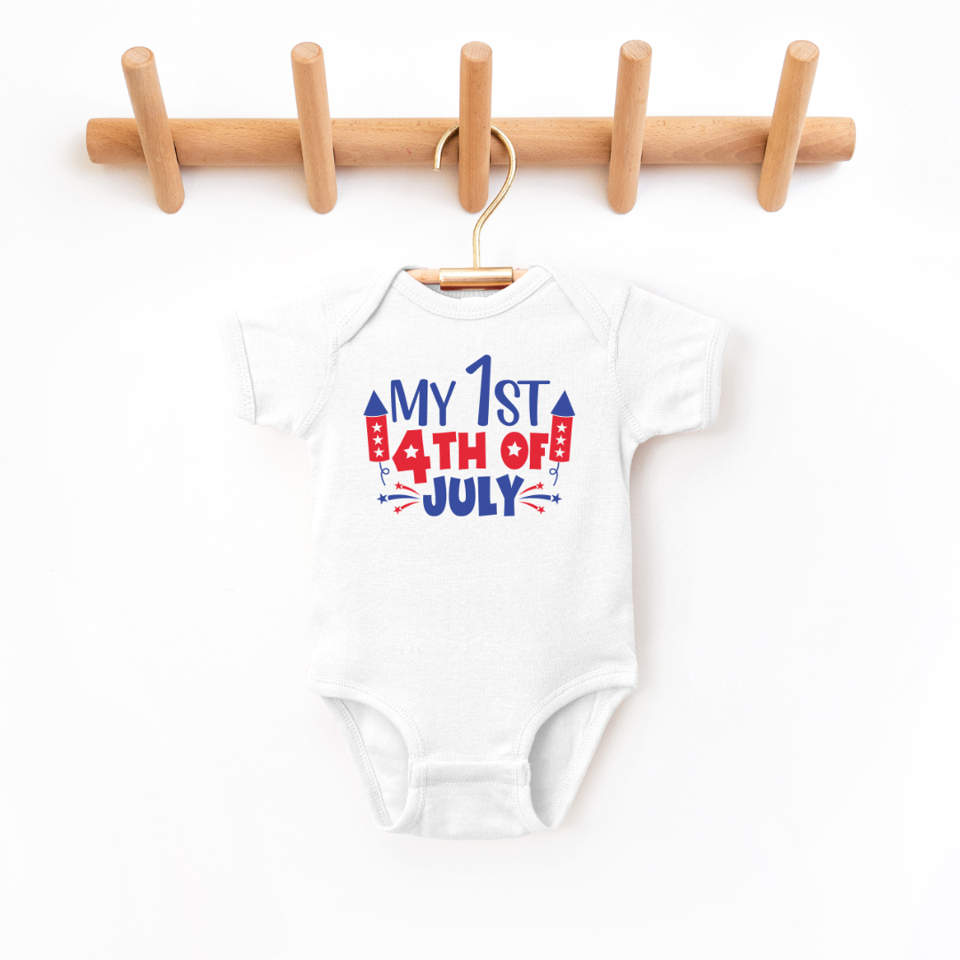 My First 4th of July Infant Bodysuit SZ NB-24M