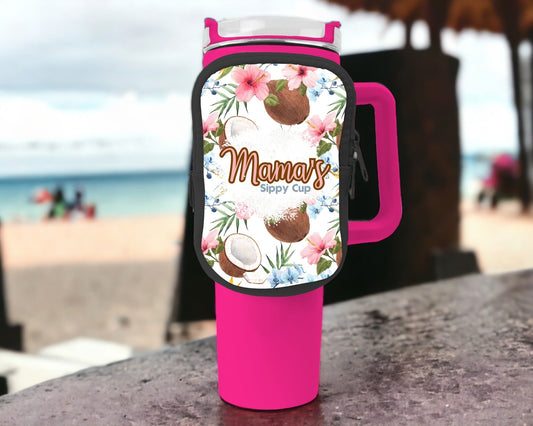 Mama's Sippy Cup Zippered Pouch/Bag For 40oz Tumbler (Bag Only)