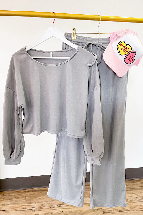 Gray Casual Matching Set