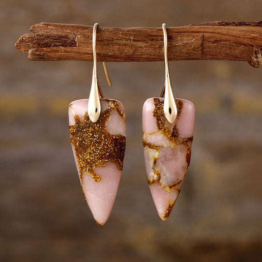 Natural Stone Geometric Shape Earrings