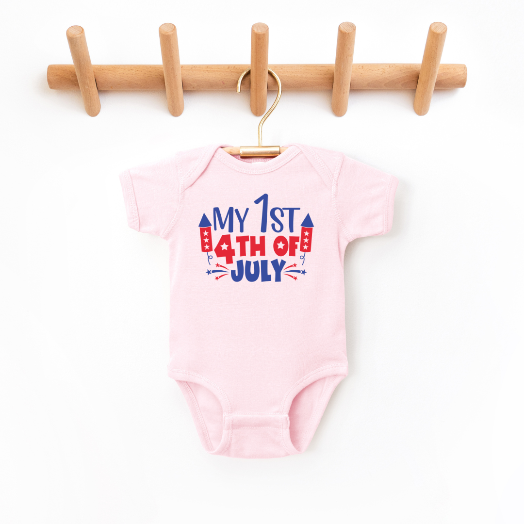 My First 4th of July Infant Bodysuit SZ NB-24M