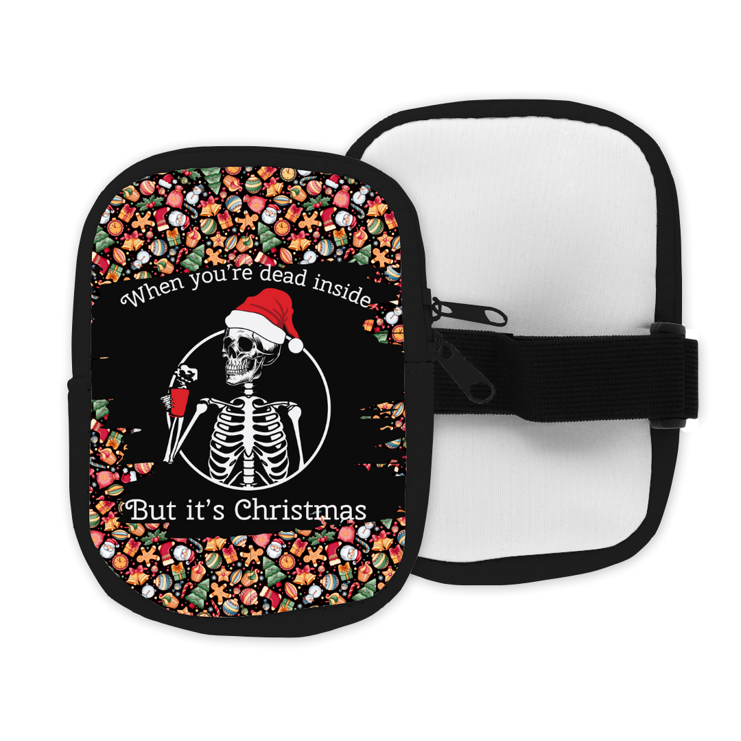 Dead Inside But It's Christmas Zippered Pouch/Bag For 40oz Tumbler