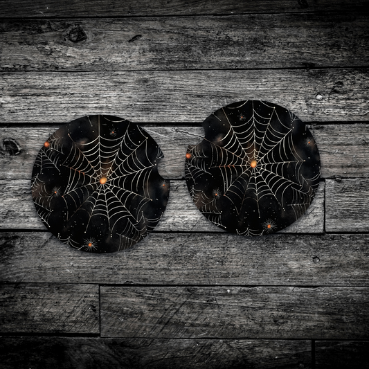 Spider Web Mystique Halloween Car Coasters