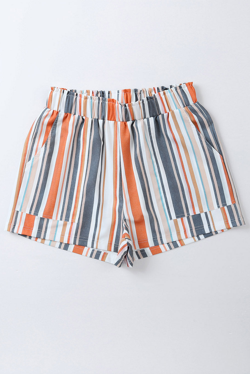Beautiful Bea Striped Elastic Waist Shorts