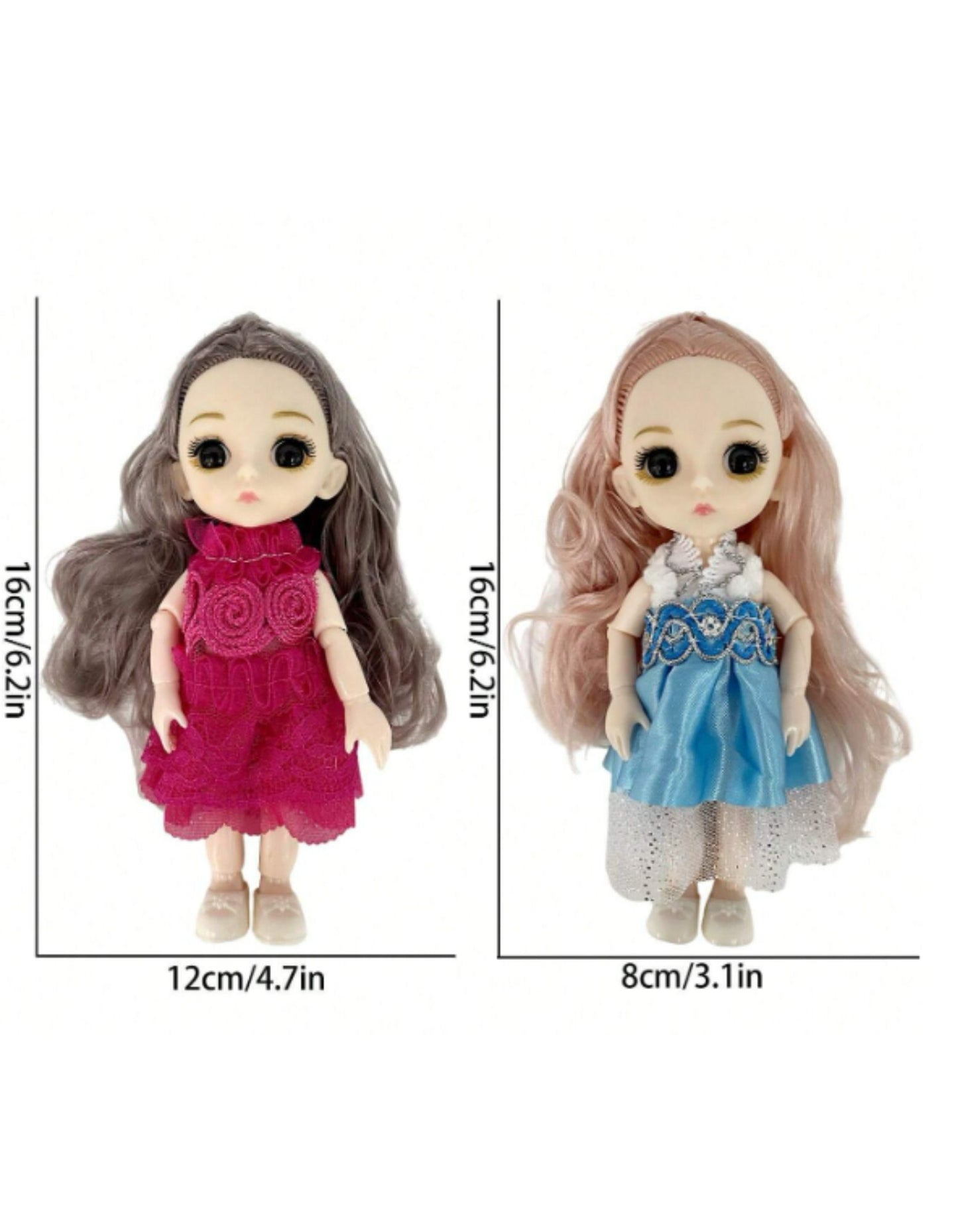 Children's Princess Doll Realistic Movable Joints Doll with Changeable Outfits (One Doll)