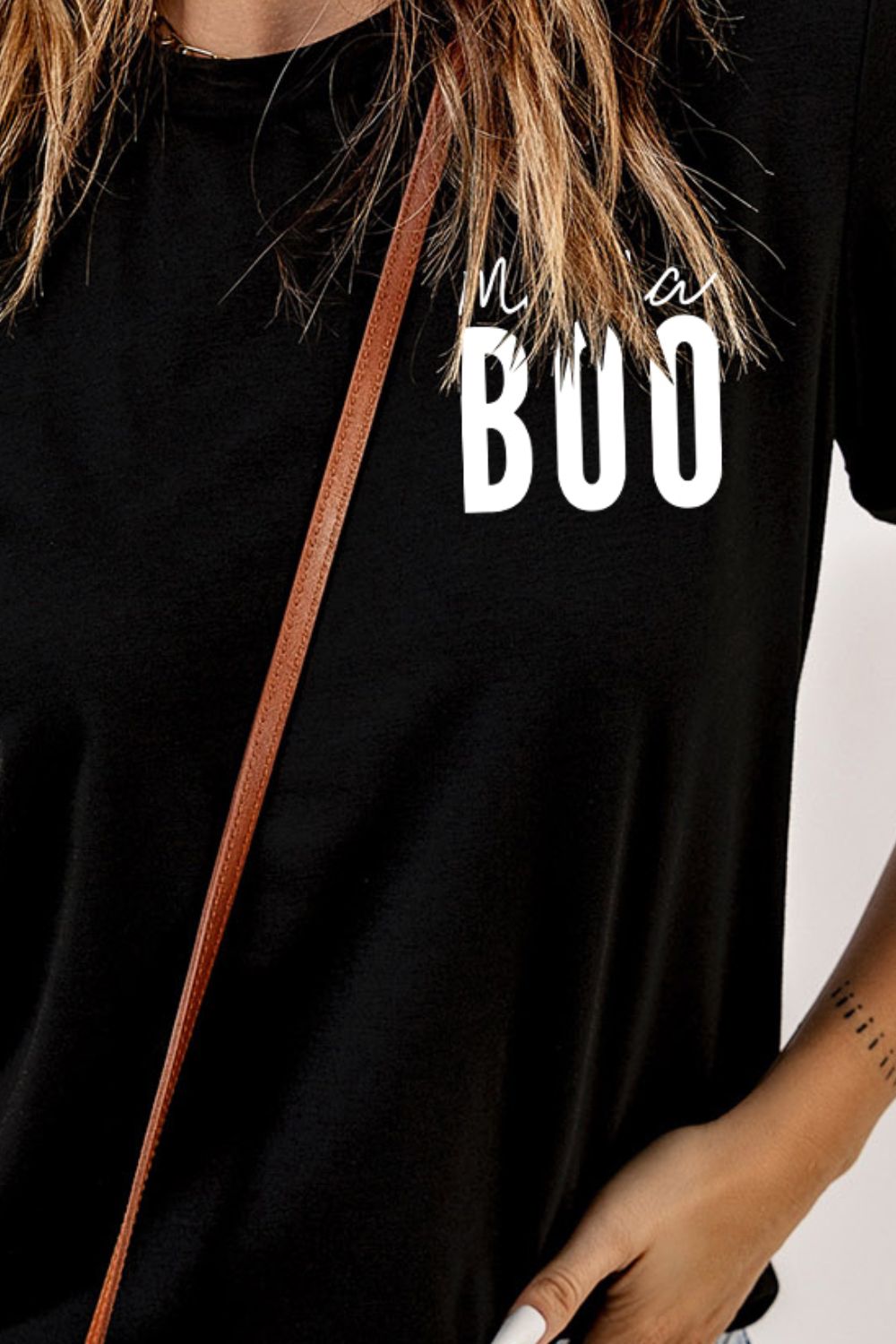 BOO Round Neck Short Sleeve T-Shirt